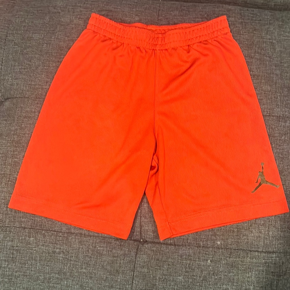 Red jordan shorts boys size 7